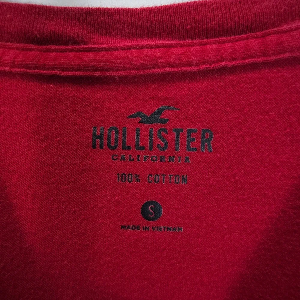 Skate Hollister T Shirt Mens Small Red Graphic Logo California Streetwear Tee - Picture 4 of 7